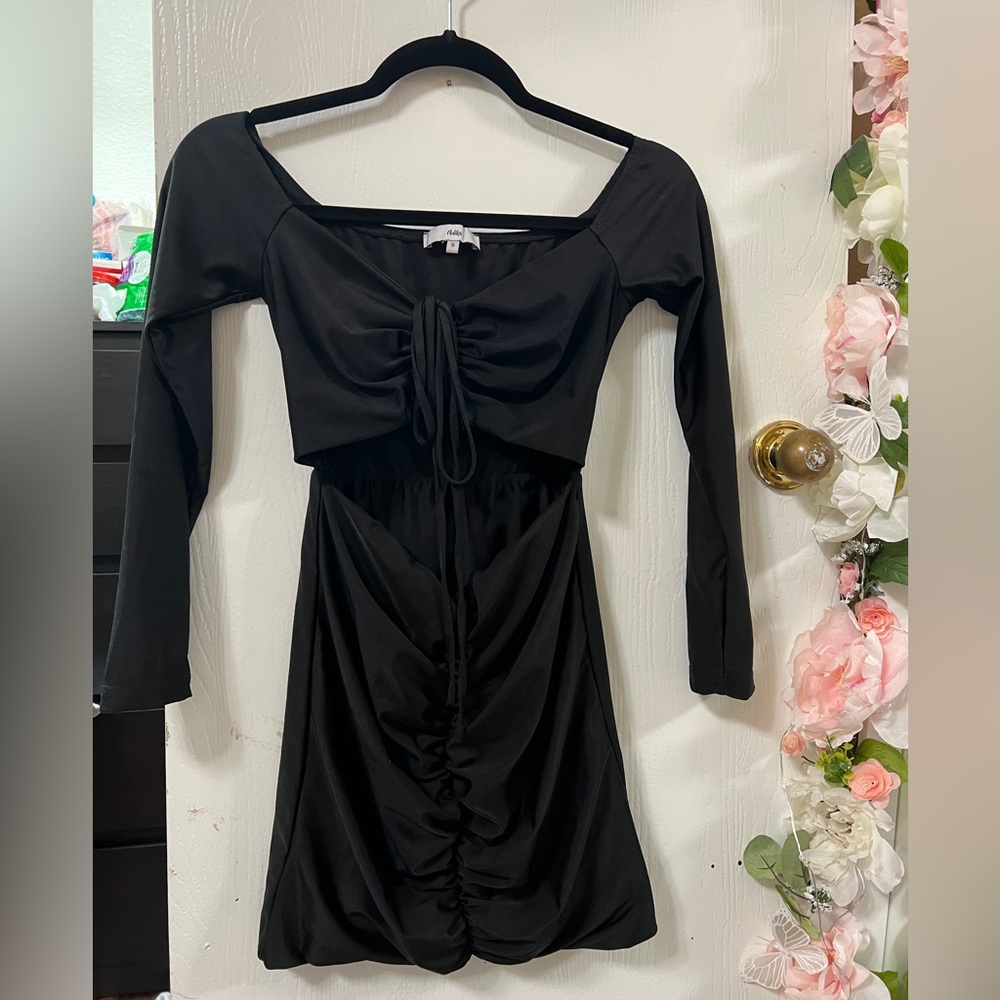 Black cut out dress